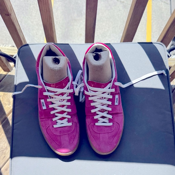 P448 Shoes - P448 Vibrant Pink Sneakers with White Accents
